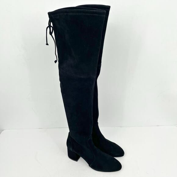 Stuart Weitzman Womens Flareland Tall Suede Boots US 8B EU 38-39 Black NIB - Picture 6 of 13
